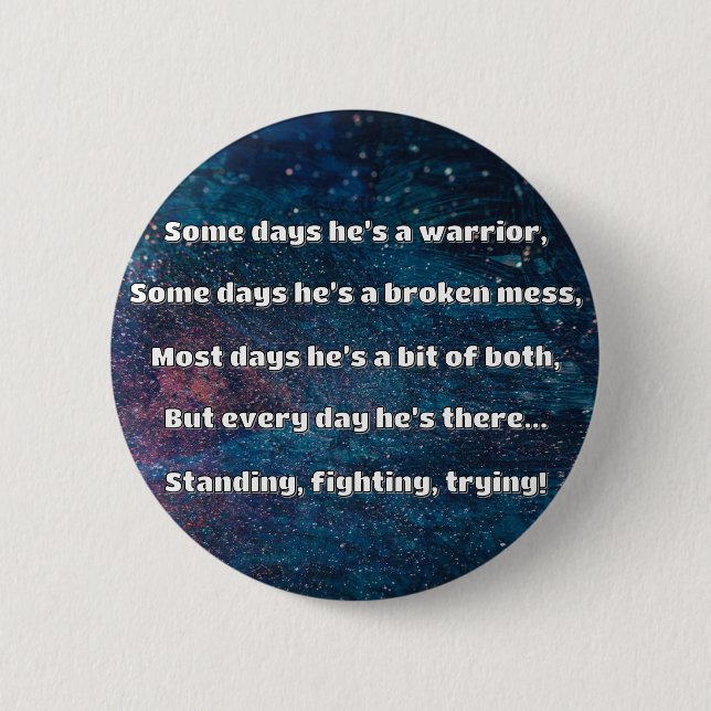 Empath Strength Positive Quote Encouragement  Button (Front)