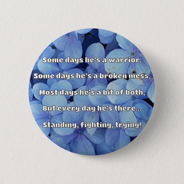 Empath Strength Positive Quote Encouragement  Button (Front)