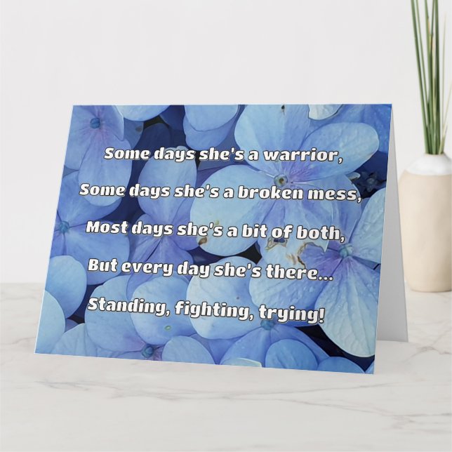 Empath Strength Positive Quote Encouragement  Card (Front)