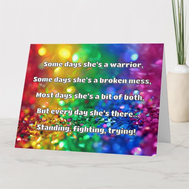 Empath Strength Positive Quote Encouragement  Card (Front)