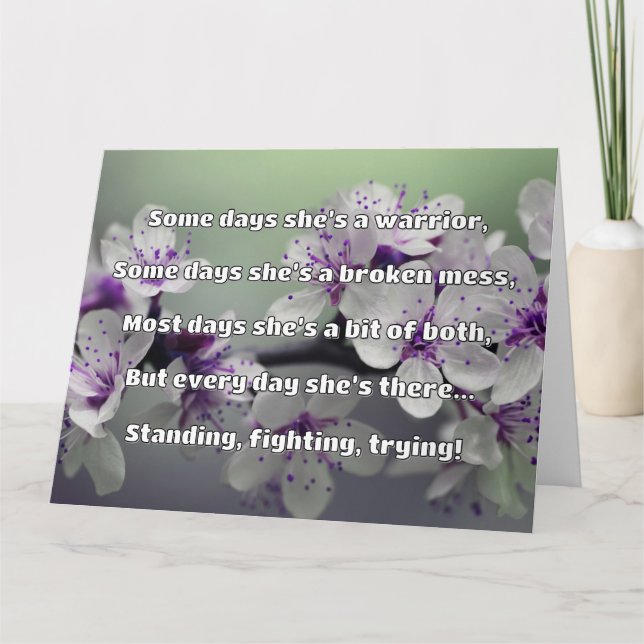 Empath Strength Positive Quote Encouragement  Card (Front)