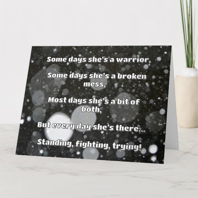 Empath Strength Positive Quote Encouragement  Card (Front)