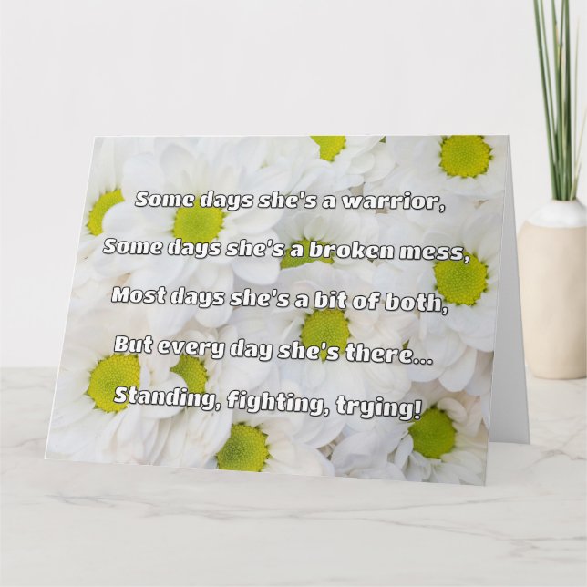 Empath Strength Positive Quote Encouragement  Card (Front)
