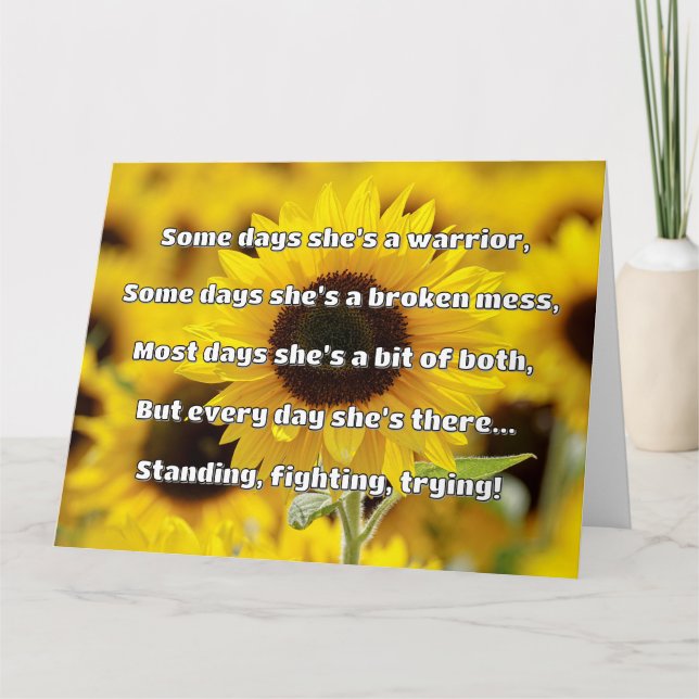 Empath Strength Positive Quote Encouragement  Card (Front)