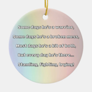 Empath Strength Positive Quote Encouragement Ceramic Ornament