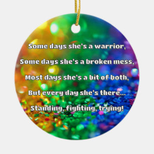 Empath Strength Positive Quote Encouragement  Ceramic Ornament