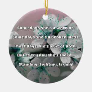 Empath Strength Positive Quote Encouragement Ceramic Ornament