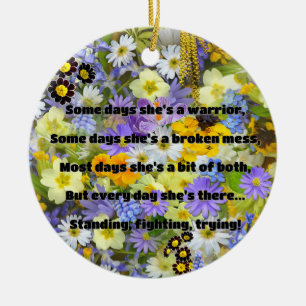 Empath Strength Positive Quote Encouragement Ceramic Ornament