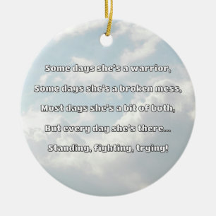 Empath Strength Positive Quote Encouragement  Ceramic Ornament