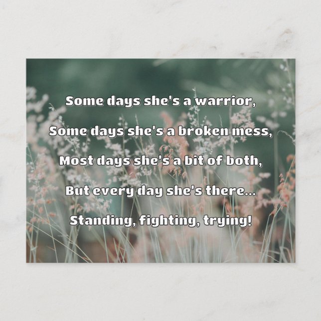 Empath Strength Positive Quote Encouragement  Postcard (Front)