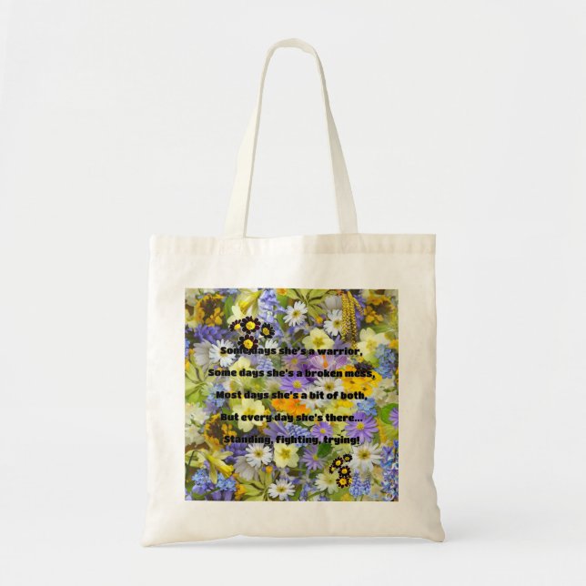 Empath Strength Positive Quote Encouragement  Tote Bag (Front)