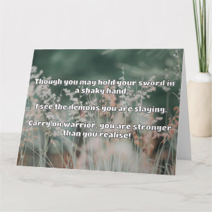 Empath Warrior Positive Quote Encouragement  Card