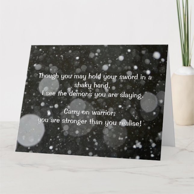 Empath Warrior Positive Quote Encouragement   Card (Front)