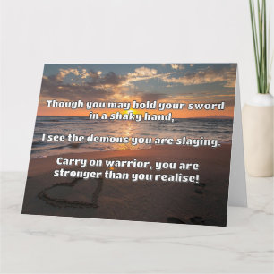 Empath Warrior Positive Quote Encouragement Card
