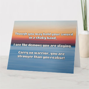 Empath Warrior Positive Quote Encouragement Card
