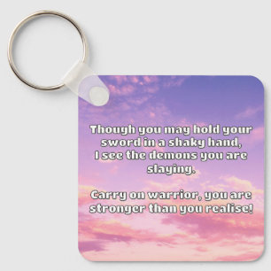 Empath Warrior Positive Quote Encouragement Keychain