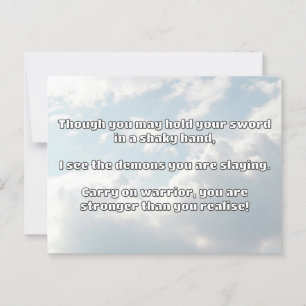 Empath Warrior Positive Quote Encouragement Postcard