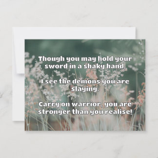 Empath Warrior Positive Quote Encouragement  Postcard