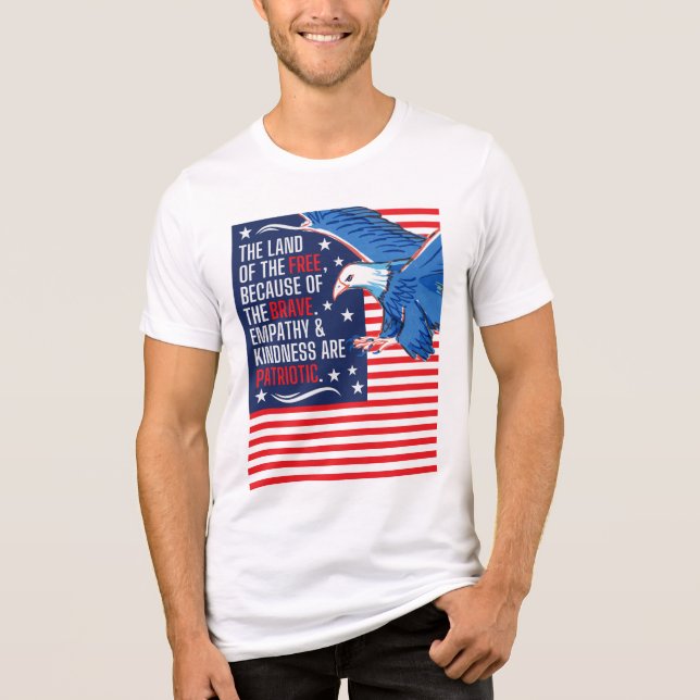 Empathy & Kindness are Patriotic Tri-Blend Shirt (Front)