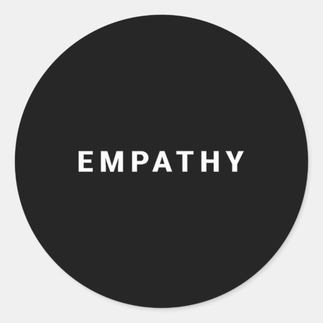 Empathy Minimalist Classic Round Sticker (Front)