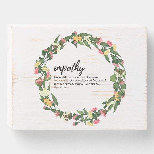 Empathy  wooden box sign (Front Horizontal)