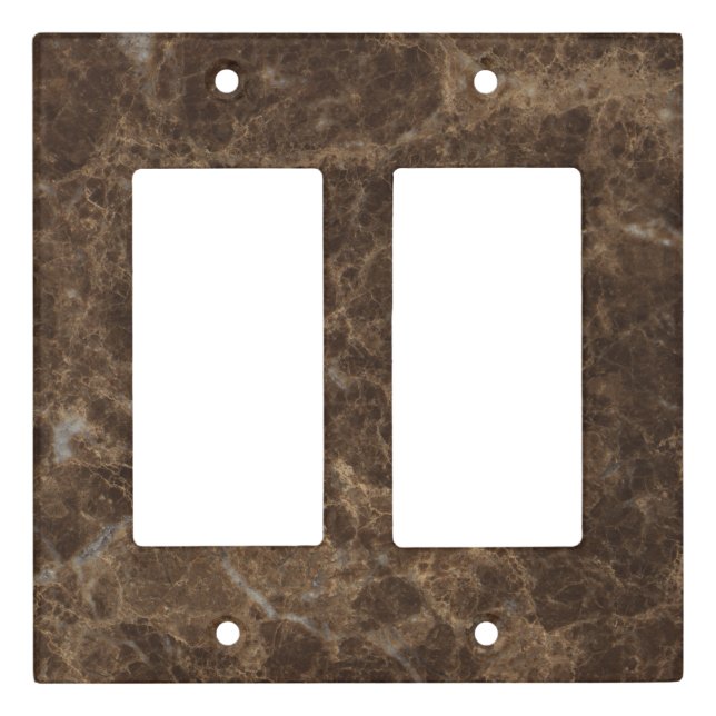 Emperador Claro Stone Pattern Background Light Switch Cover (Front)