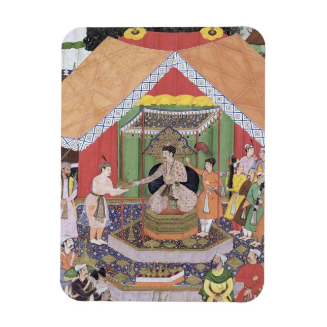 Emperor Akbar (r.1556-1605) entertained by his fos Magnet (Vertical)