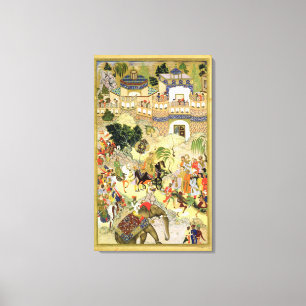 Emperor Akbar's triumphant entry into Surat, from Canvas Print