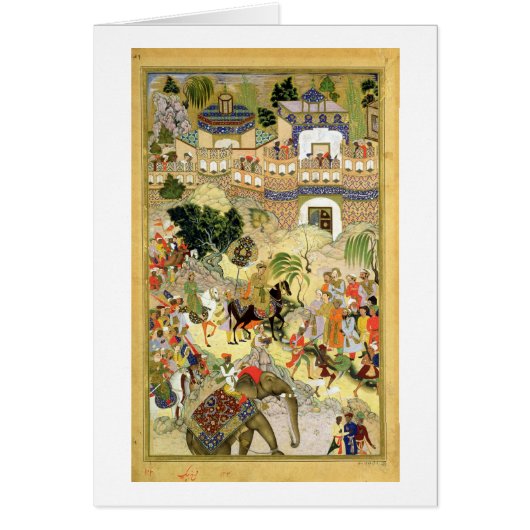 Emperor Akbar's triumphant entry into Surat, from Cards (Front)