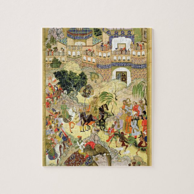 Emperor Akbar's triumphant entry into Surat, from Jigsaw Puzzle (Vertical)