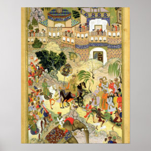 Emperor Akbar's triumphant entry into Surat, from Poster