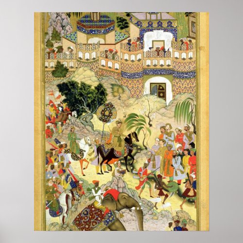 Emperor Akbars triumphant entry into Surat from Poster