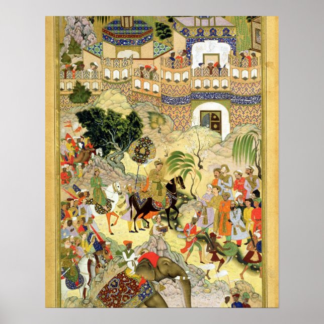Emperor Akbar's triumphant entry into Surat, from Poster (Front)
