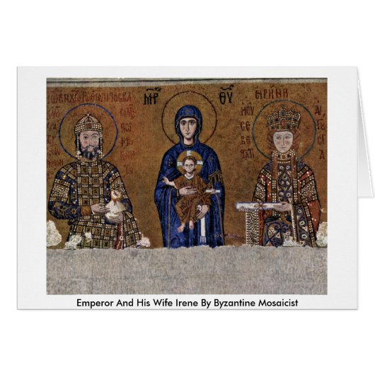 Emperor And His Wife Irene By Byzantine Mosaicist (Front Horizontal)
