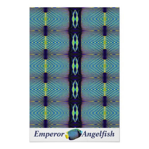 Emperor Angelfish Glossy Poster
