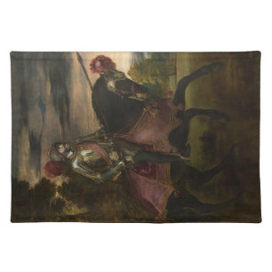 Emperor Charles V on Horseback (by Titian) Cloth Placemat