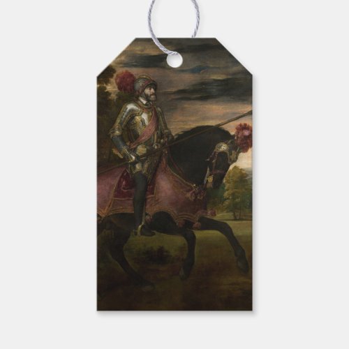 Emperor Charles V on Horseback by Titian Gift Tags