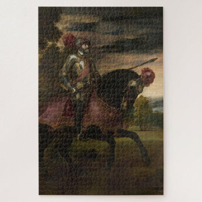 Emperor Charles V on Horseback (by Titian) Jigsaw Puzzle (Vertical)