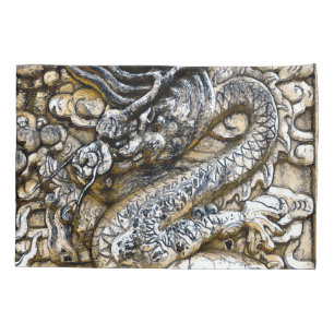 Emperor Dragon Stone Watercolor Fantasy Art Pillow Case