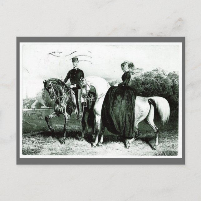 Emperor & Empress of Austria riding #012SS Postcard (Front)