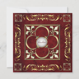 Emperor Fleur De Lis Rosewood Regency Invitation