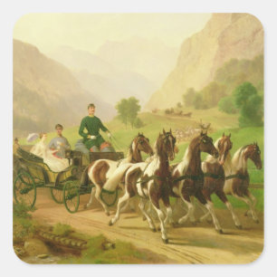 Emperor Franz Joseph I of Austria Square Sticker