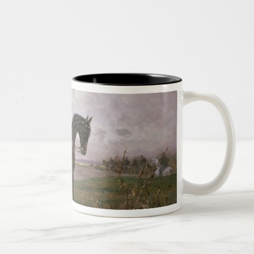 Emperor Franz Joseph I on his Austrian horse Two_Tone Coffee Mug
