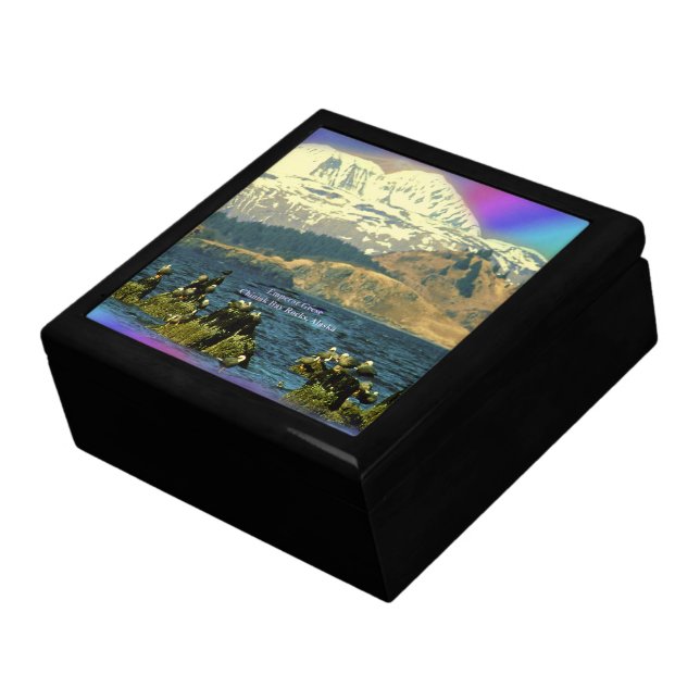 Emperor Geese on Chiniak Bay near Chiniak, Alaska Keepsake Box (Side)