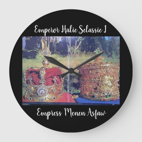 Emperor Halie Selassie I  Empress Menen Clock Large Clock