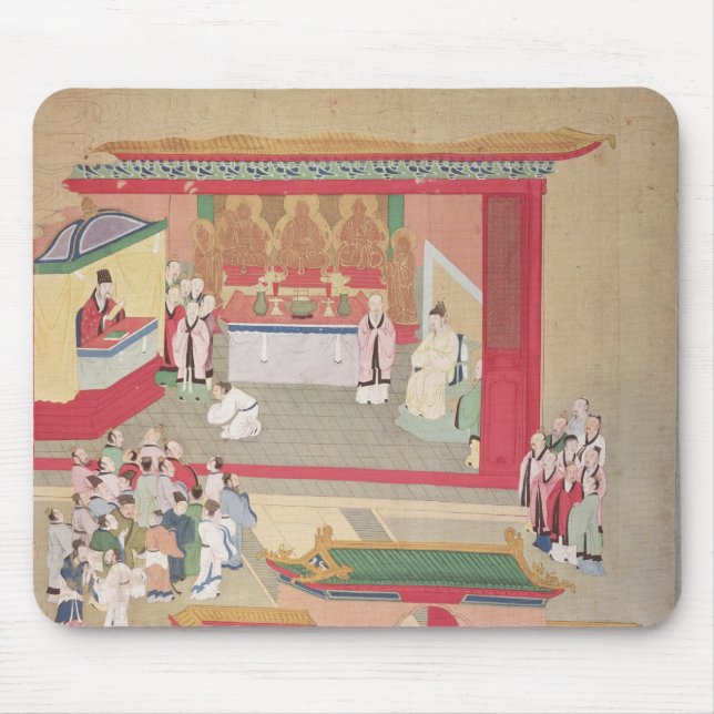 Emperor Hui Tsung  practising with the Buddhist Mouse Pad (Front)