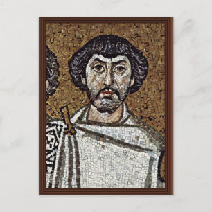 Emperor Justinian And His Court, And Bishop Maxim Postcard