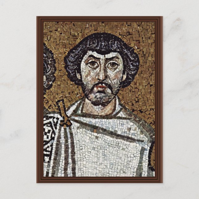 Emperor Justinian And His Court, And Bishop Maxim Postcard (Front)