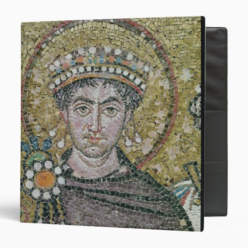 Emperor Justinian I  c547 AD 3 Ring Binder