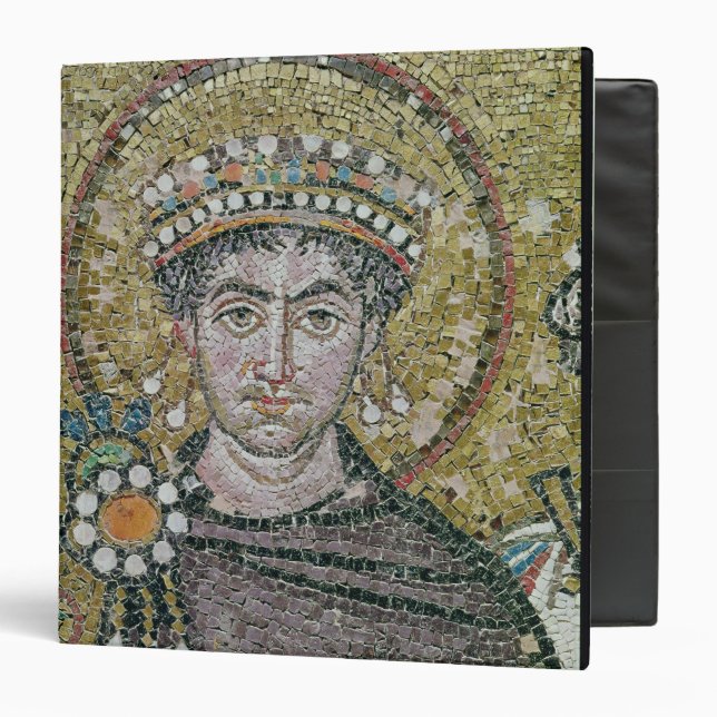 Emperor Justinian I  c.547 AD 3 Ring Binder (Front/Inside)